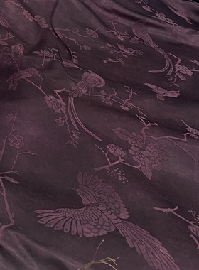 114门幅38-40姆米重缎紫色喜上眉梢    70号