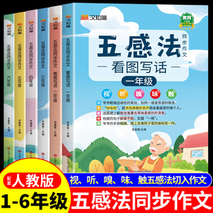 五感法写作文同步作文三年级四年级上册下册五六年级一二年级看图写话专项训练小学生作文书大全小学语文扩句法优秀作文三上四上