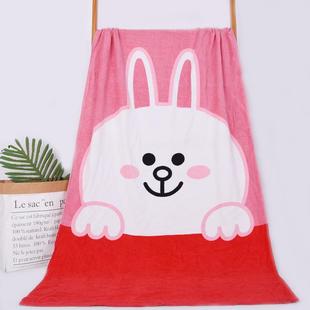 【瑕疵】韩国可妮兔成人浴巾 卡通家用柔软吸水纯棉可爱