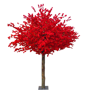 仿真桃花树红色桃花树大型室内装饰新年祈福红包许愿树婚庆梅花树