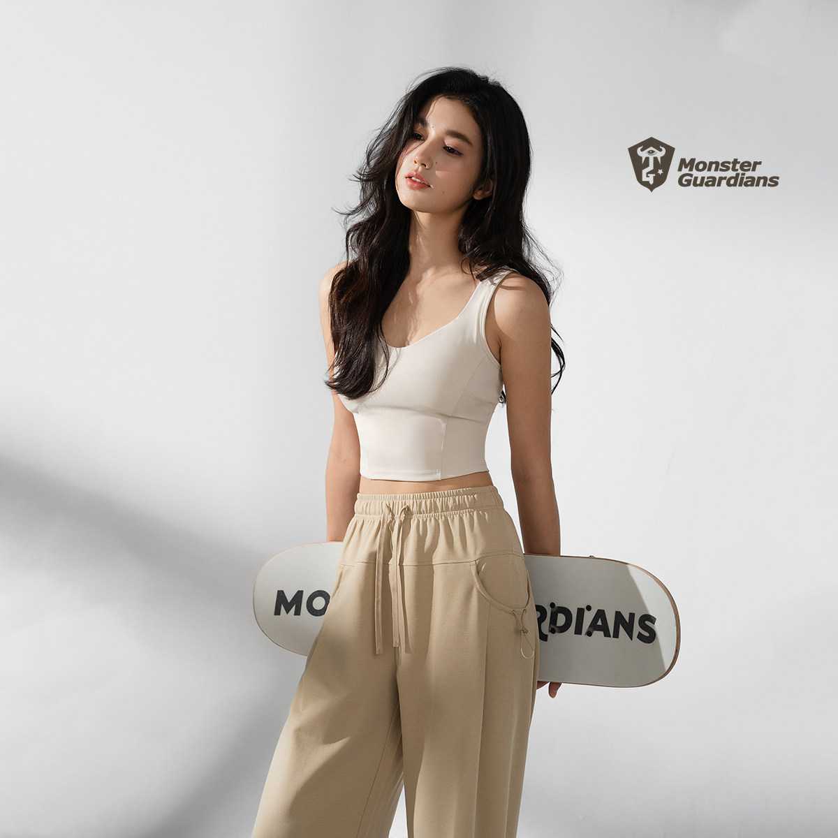 Monster Guardians恣意系列女子吸湿速干可脱卸胸垫紧身运动背心