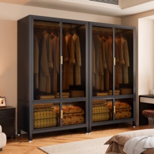 不占地方的衣柜小户型省空间简易出租房挂衣架卧室储物柜家用组装