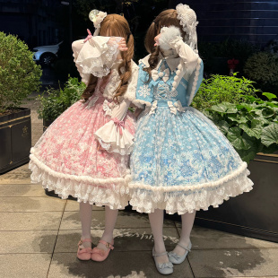言然Lolita原创设计新款 气质甜美春日感少女风洛丽塔连衣裙秋冬款