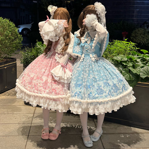 言然Lolita原创设计新款气质甜美春日感少女风洛丽塔连衣裙秋冬款