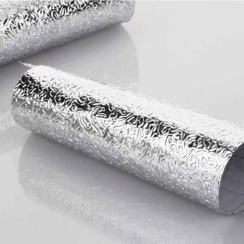 厨房防油贴纸 橱柜铝箔自粘贴纸橘皮虫纹墙纸防水贴厨房防油贴纸