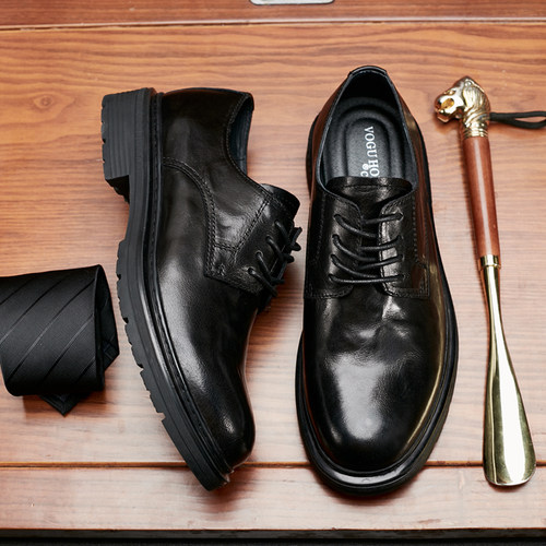 厚底鞋子休闲皮鞋男商务皮鞋