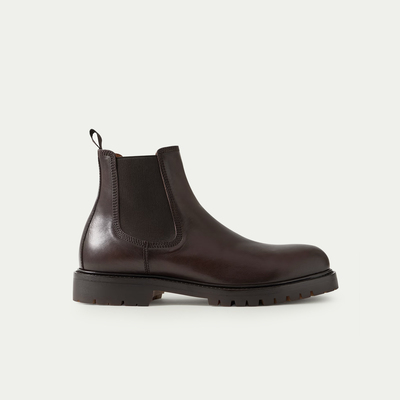 圆头休闲皮靴男2025秋冬