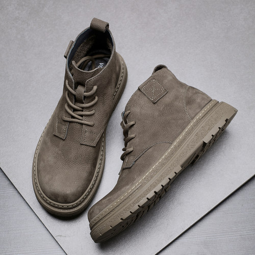 希兰琪2024新款加绒保暖高帮鞋