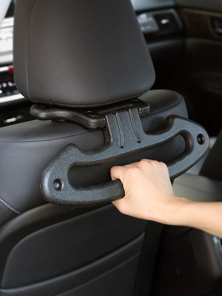 汽车头枕后排座椅安全扶手多功能衣架车用挂钩可折叠拉手椅背