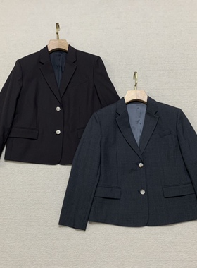 [Good Wool]Th2025新品女装小个子羊毛混纺两粒扣短西装 O0701101