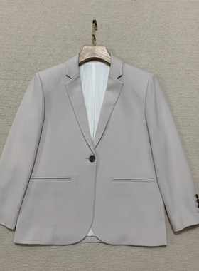 Th同款 2025早春新品女装 三醋酯纤维混纺侧开衩西装 O1109114