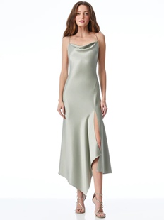 AO女装 2024夏季新款性感露背小礼裙客供三醋酸吊带背心连衣裙