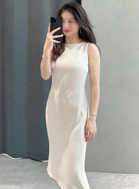 Th同款 2024春季新品女装 三醋酯纤维混纺鱼尾型连衣裙 L0109606