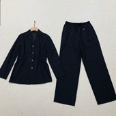 Th同款 P0401101 平驳领羊毛混纺轻薄收腰西装 2025春夏新品 女装