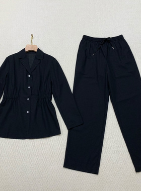 Th同款 2025春夏新品女装 平驳领羊毛混纺轻薄收腰西装 P0401101