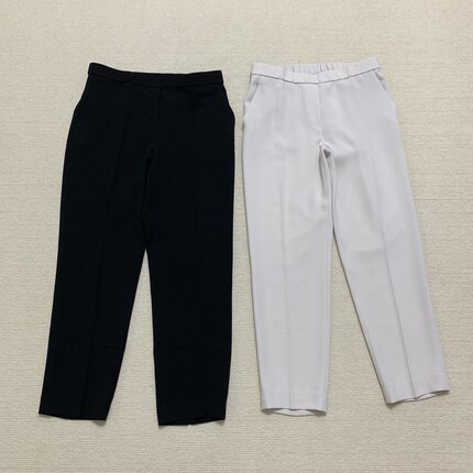 Th同款 2026春夏新品女装三醋酯纤维混纺直筒休闲九分裤 K0109203