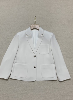 Th同款 2025早秋新品女装 三醋酯纤维混纺贴片口袋西装 O0109118