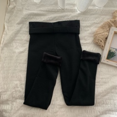 Real price real beat Leggings women wear winter Korean version Plush warm pants show slim Leggings Tights