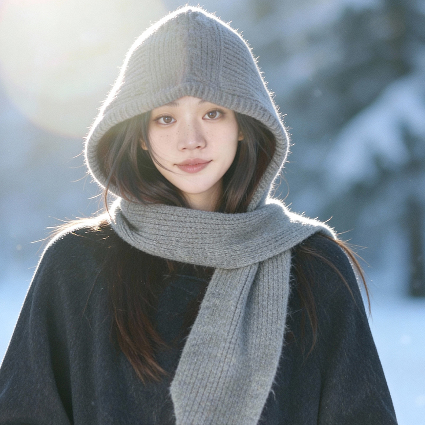 不起球针织帽子加厚不扎头无静电