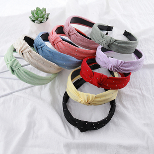 紫色发箍宽版头箍闪闪超仙发饰复古甜美发卡缎面气质百搭防滑头饰