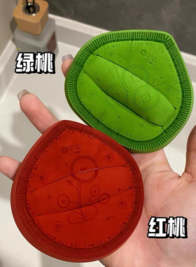 不易吃粉大号泡水变大otw屁桃粉扑棉花糖粉扑服帖超大号绿桃红桃