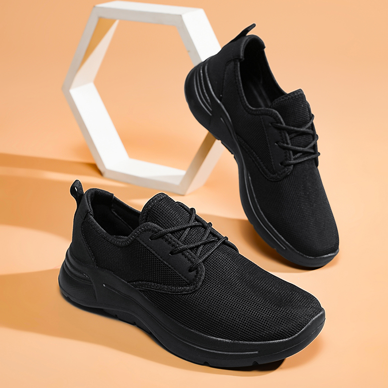 48码男鞋夏季特大码运动鞋47中老年黑色工作鞋46加肥加大码网鞋45