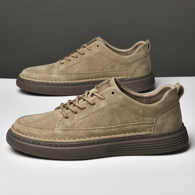 46码工装板鞋男夏季真皮大码男鞋45码男款软底软皮休闲鞋47码潮鞋