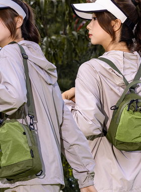 户外运动小挎包女多功能包单肩手机包骑行小双肩旅行水壶水杯套包