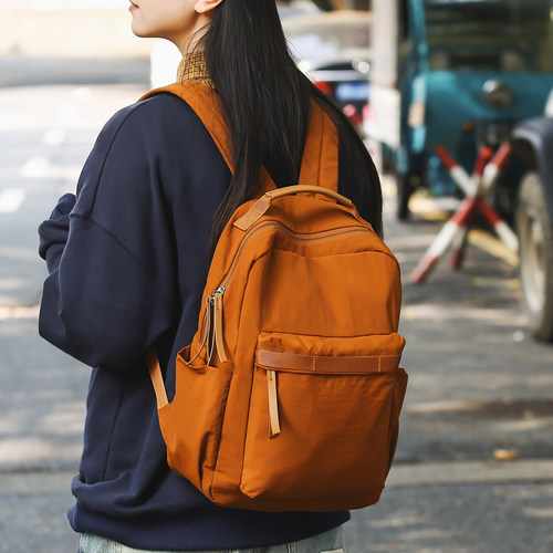 复古森系户外旅游双肩包女士