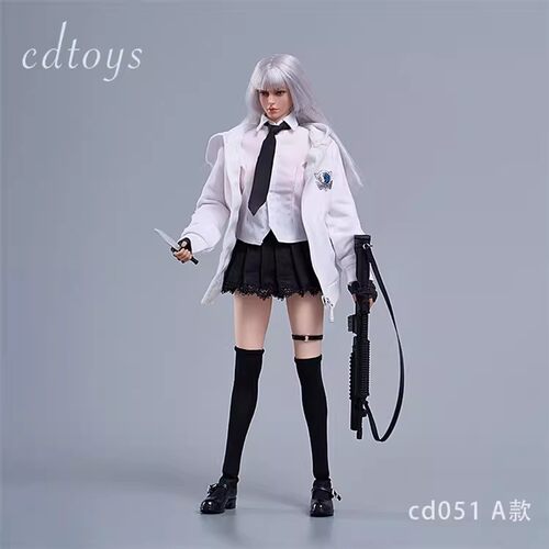 现货 cdtoys cd051 1/6 女仆装学生卫衣套装 适合12寸包胶素体