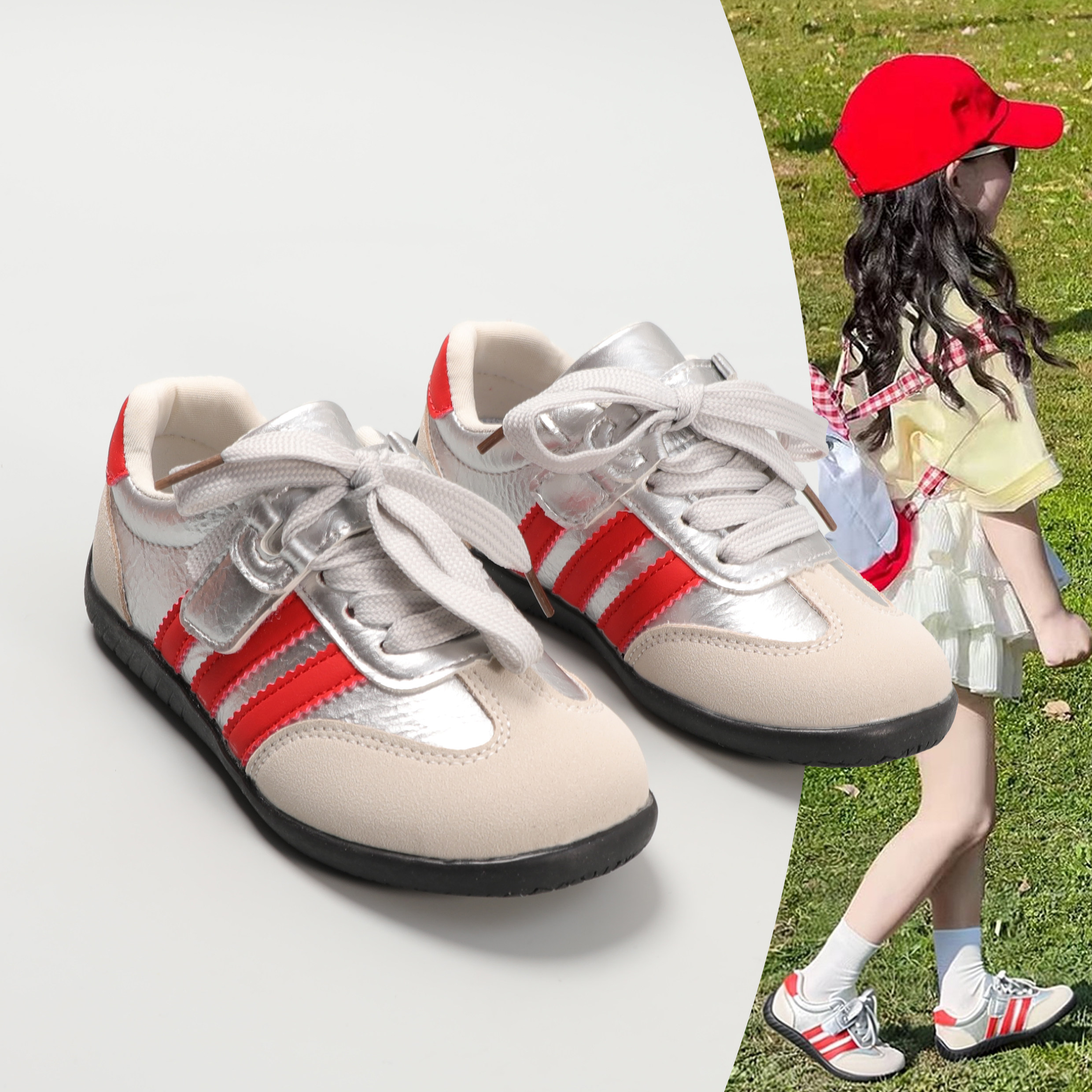 女童板鞋2026春季新款男童透气休闲鞋儿童运动鞋中大童百搭德训鞋,童鞋/婴儿鞋/亲子鞋,运动鞋,淘宝优惠券,粉丝福利购,淘宝优惠卷