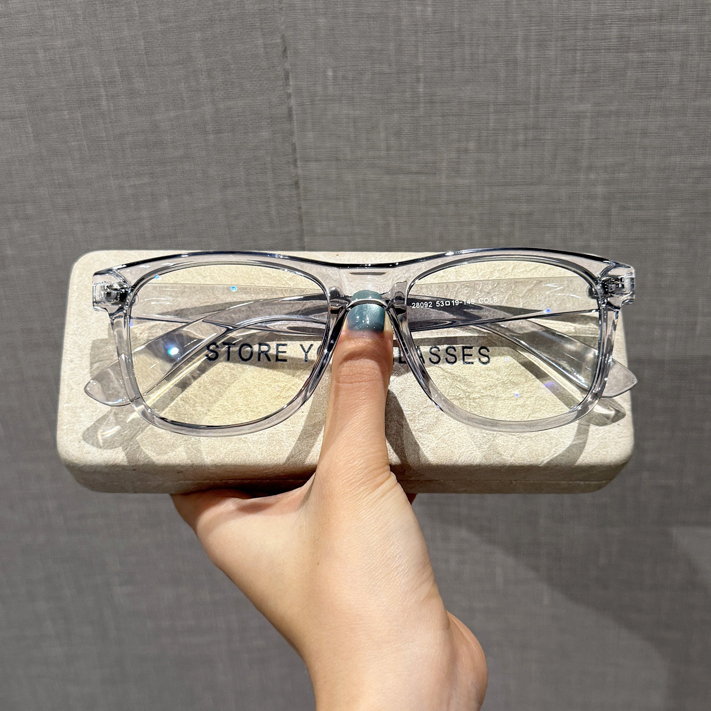 2026新款潮透明方框眼镜架男女通用显脸小可配近视复古时尚平光镜