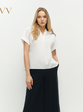 【SOLOTEX系列】OVV2025春夏新款女装户外穿搭小V立领短袖上衣