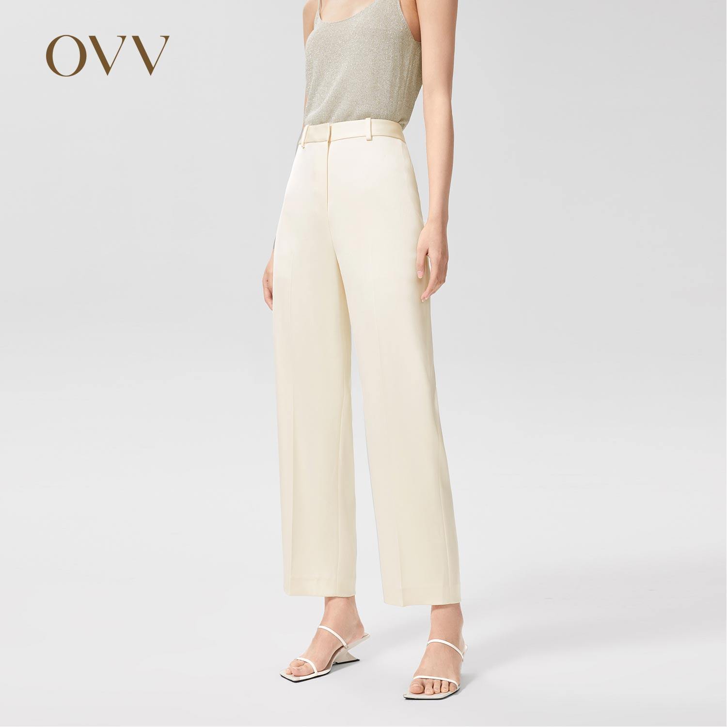 【爱情而已同款】OVV春夏热卖女装三醋酸中腰九分修身通勤西裤使用感如何?