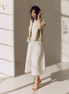 【孙俪同款】OVV2025春夏新款女装户外穿搭SOLOTEX松紧腰A字半裙