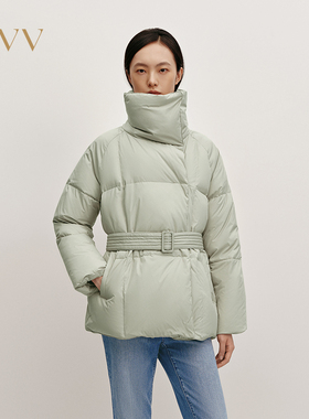 OVV秋冬热卖女装防风立领插肩袖休闲保暖羽绒服外套