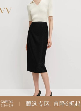 OVV秋冬热卖女装经典修身版型休闲通勤简约舒适半身裙