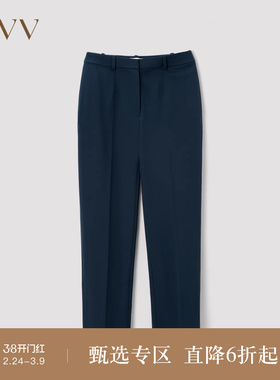 OVV秋冬女装高弹针织通勤职业烟管裤套装西裤