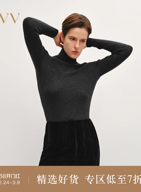 【黄金羊毛】OVV秋冬热卖女装可机洗修身高领针织衫