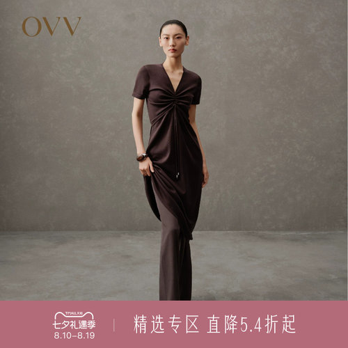 春夏丝棉连衣裙休闲OVV长裙