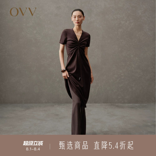 春夏丝棉连衣裙休闲OVV长裙
