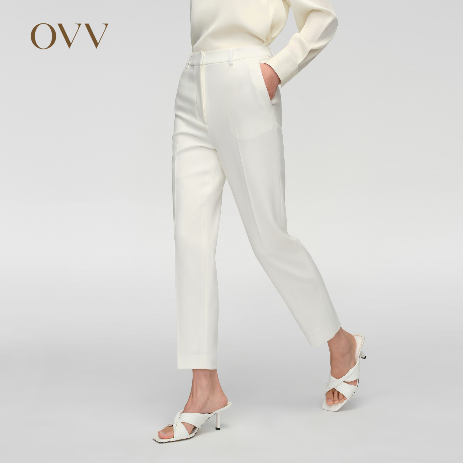 OVV春夏热卖女装简约基础舒适休闲通勤西裤铅笔裤