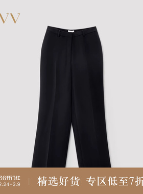 OVV2025秋冬新款女装经典优雅醋酸面料舒适休闲通勤西裤