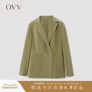 女装 重磅真丝 OVV春夏热卖 桑蚕丝22MM弹力重绉开叉西服