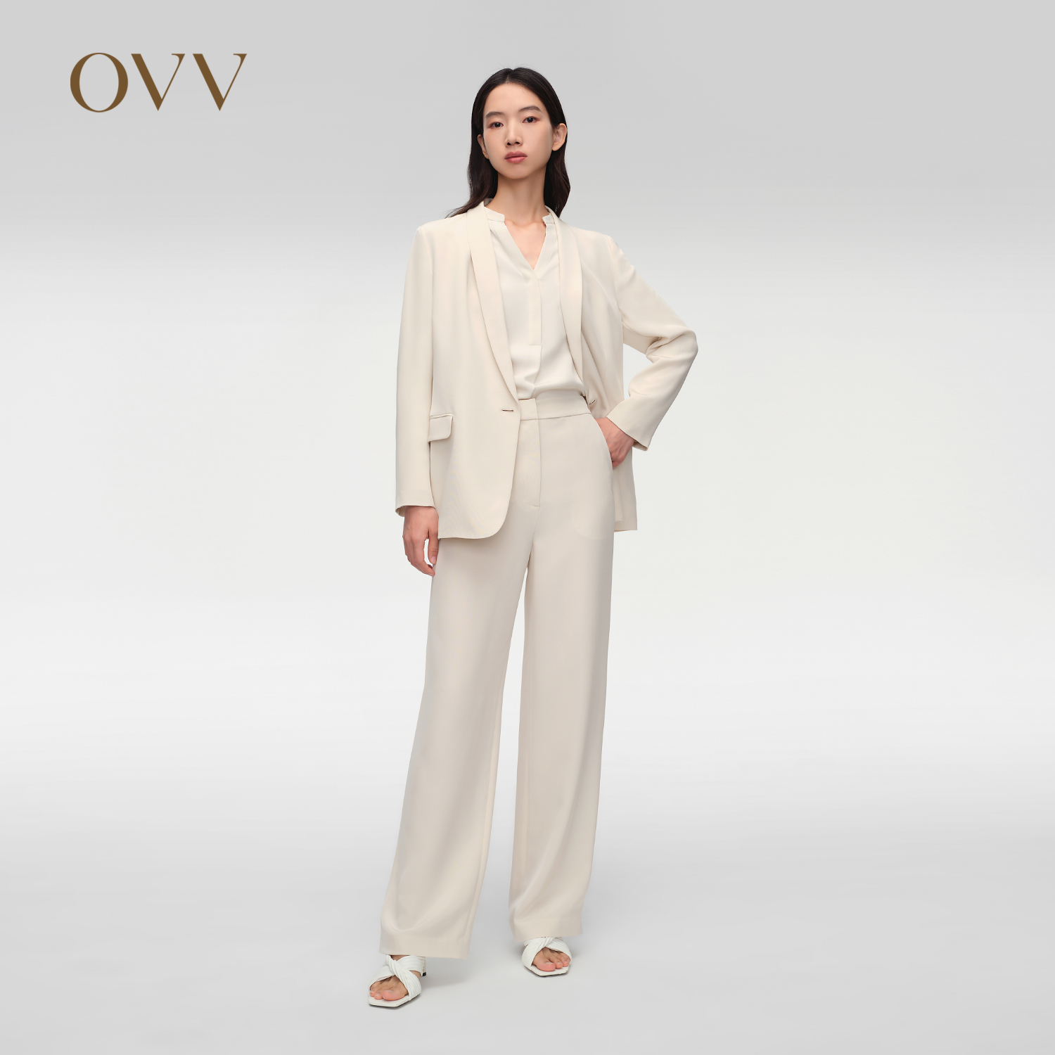 重磅真丝西裤OVV通勤通勤简约