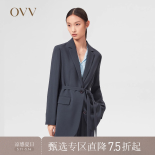 女装 OVV春夏热卖 腰带款 日本进口三醋酸 通勤西服