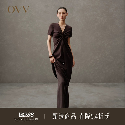 春夏丝棉连衣裙休闲OVV长裙