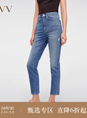 OVV春夏热卖女装意大利进口面料九分铅笔裤休闲牛仔裤