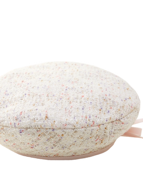 OVV秋冬热卖经典粗花呢蝴蝶结装饰贝雷帽