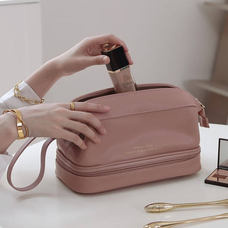 ToMill化妆包大容量2023新云朵皮质化妆品收纳袋旅行便携干湿分离